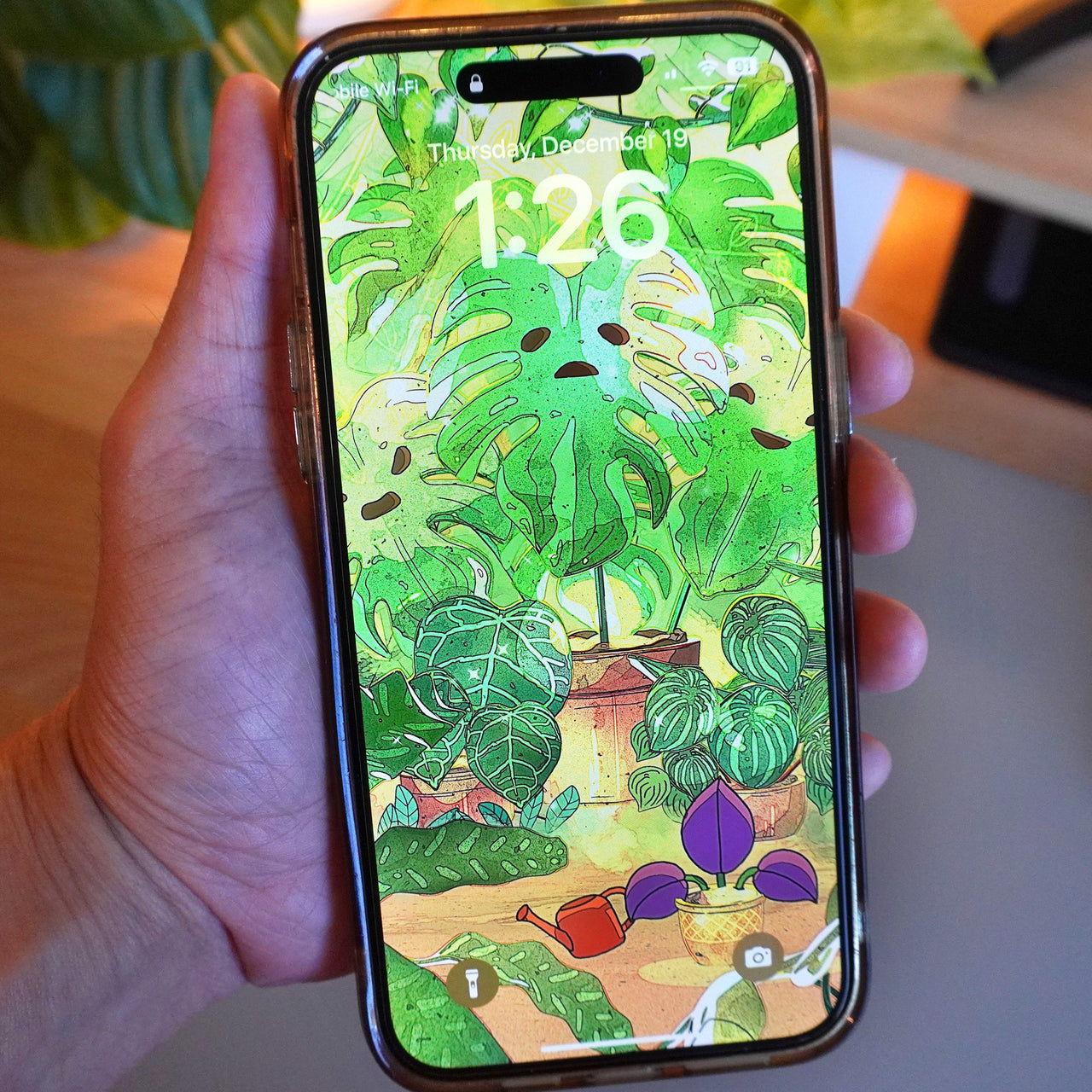 Monster Monstera - Digital Phone Wallpaper | Animated and Static