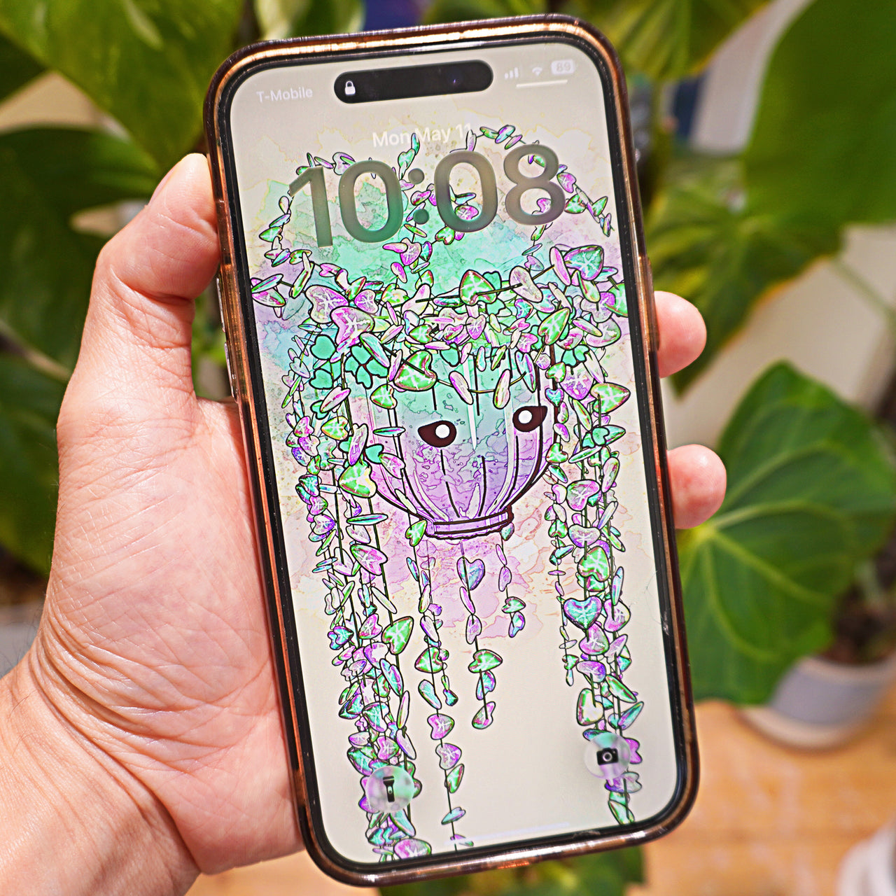 Plantfriendex No.004 String of Hearts - Digital Phone Wallpaper | Animated and Static