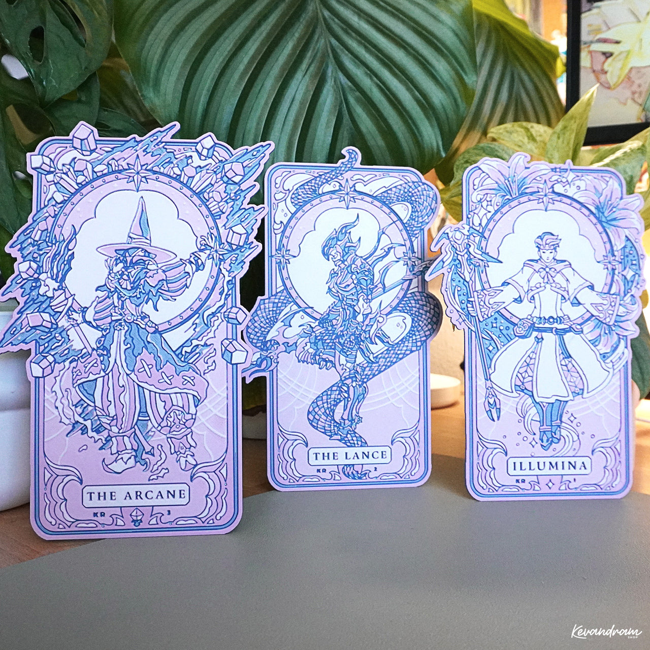 Crystal Series Kera Card Bundle – #1 "The Lance", #2 "The Arcane", #3 "Illumina" | Limited Edition 3D Prints